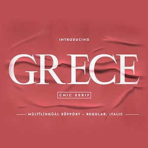 Grece Font: Elegant Minimalist Serif - Commercial License