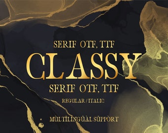 Fuente Serif con Clase: Tipografía elegante para uso comercial