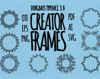 Unique Frames , Cornice Creator 3.0 Dingbats Font- Frames Creator fonts - Frames Creator Dingbats - Cornice Creator Font