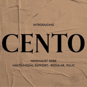 Font Cento Serif: elegante font minimalista