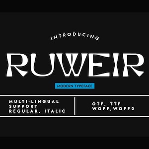 Ruwer - Modern Sans Serif Font - Modern Fonts -  Sans Serif Fonts- Commercial Fonts
