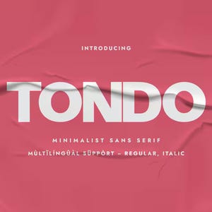 Tondo - Geometric Sans Serif Font - Grotesk Fonts- Sans Serif Fonts - Minimalist Fonts - Commercial Use