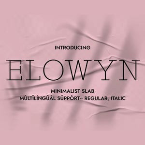 Carattere Elowyn: carattere serif minimalista per uso commerciale