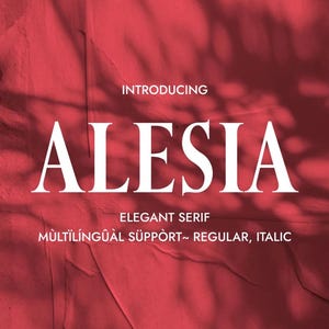 Carattere Alesia Serif: carattere elegante e chic per uso commerciale