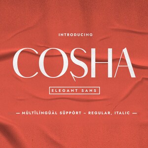 Cosha - Sans Serif Font - Sans Serif Fonts - Grotesque Font , Minimalist Fonts - Commercial Use
