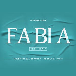 FABIA Serif Font: Elegant Minimalist Font, Commercial Use