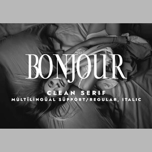 Carattere Bonjour Serif: elegante carattere minimalista
