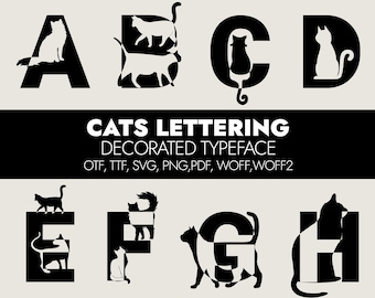 Letra decorativa de letras para gatos
