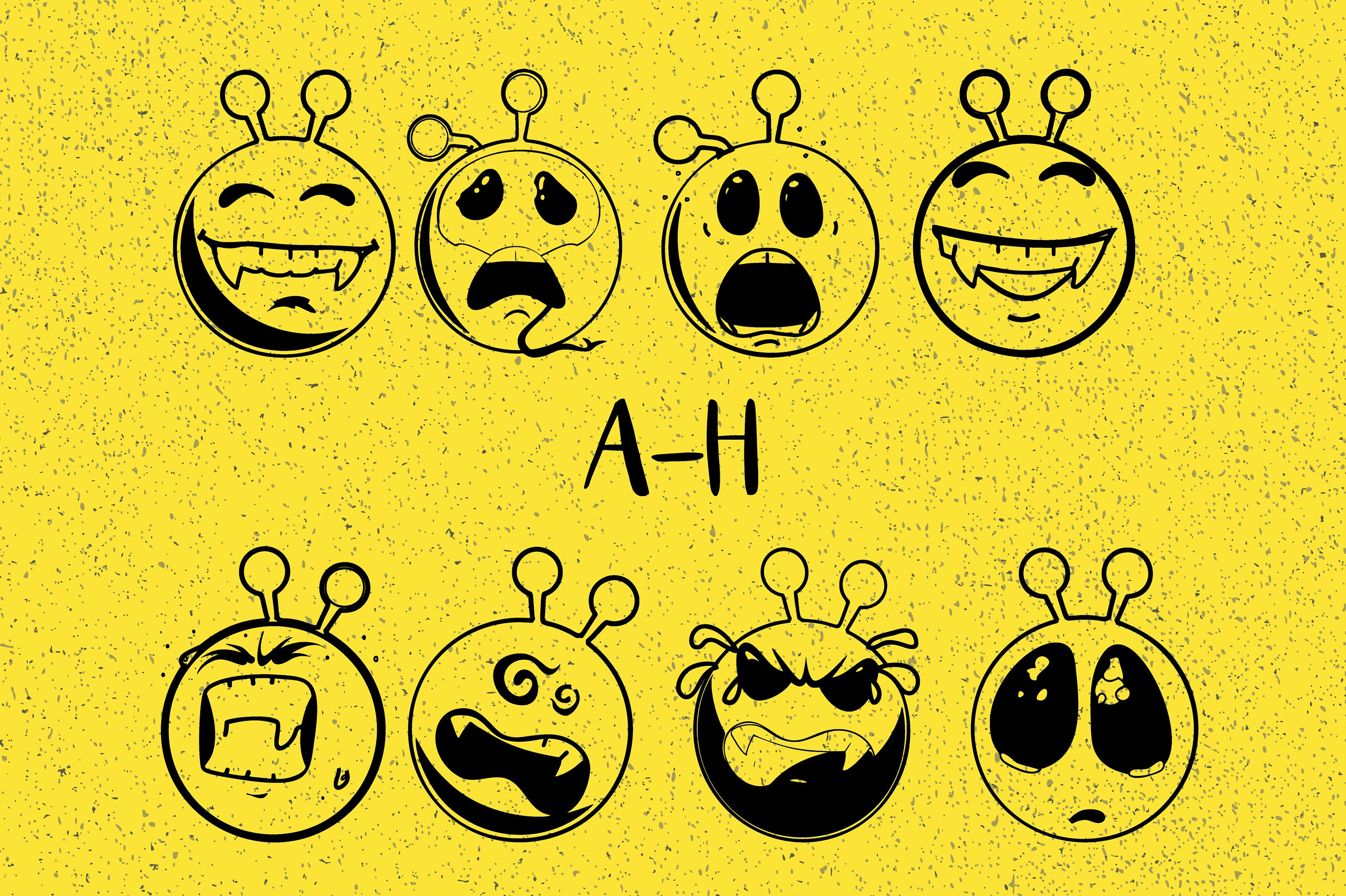 Aliens Emojis Generator Dingbats Font - Etsy