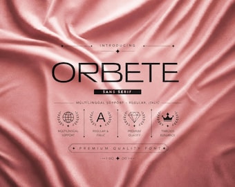 Orbete Geometric Sans Serif, Contemporary Branding & Logo Typeface