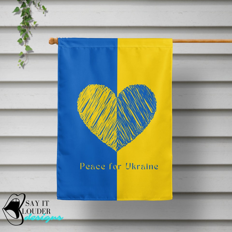 Peace For Ukraine Garden Flag