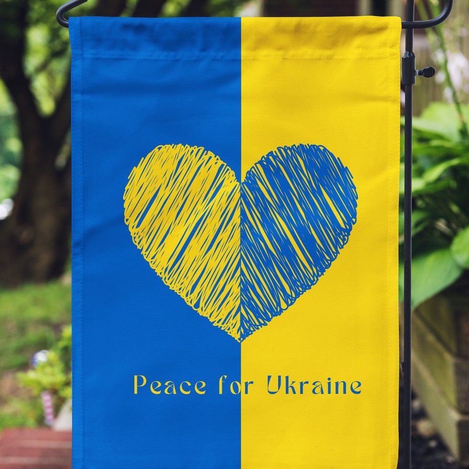 Peace For Ukraine Garden Flag