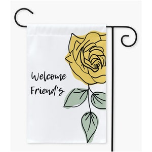 Welcome Friends Garden Flag, Outdoor Decorations, Double Sided, Free Shipping, Spring Garden Flags, Modern Welcome Flag, 12&#39;x 18&#39;