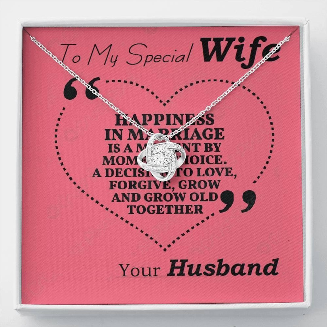 Love Knot Necklace for Wife, Gift for Wife, Shineon Jewelry