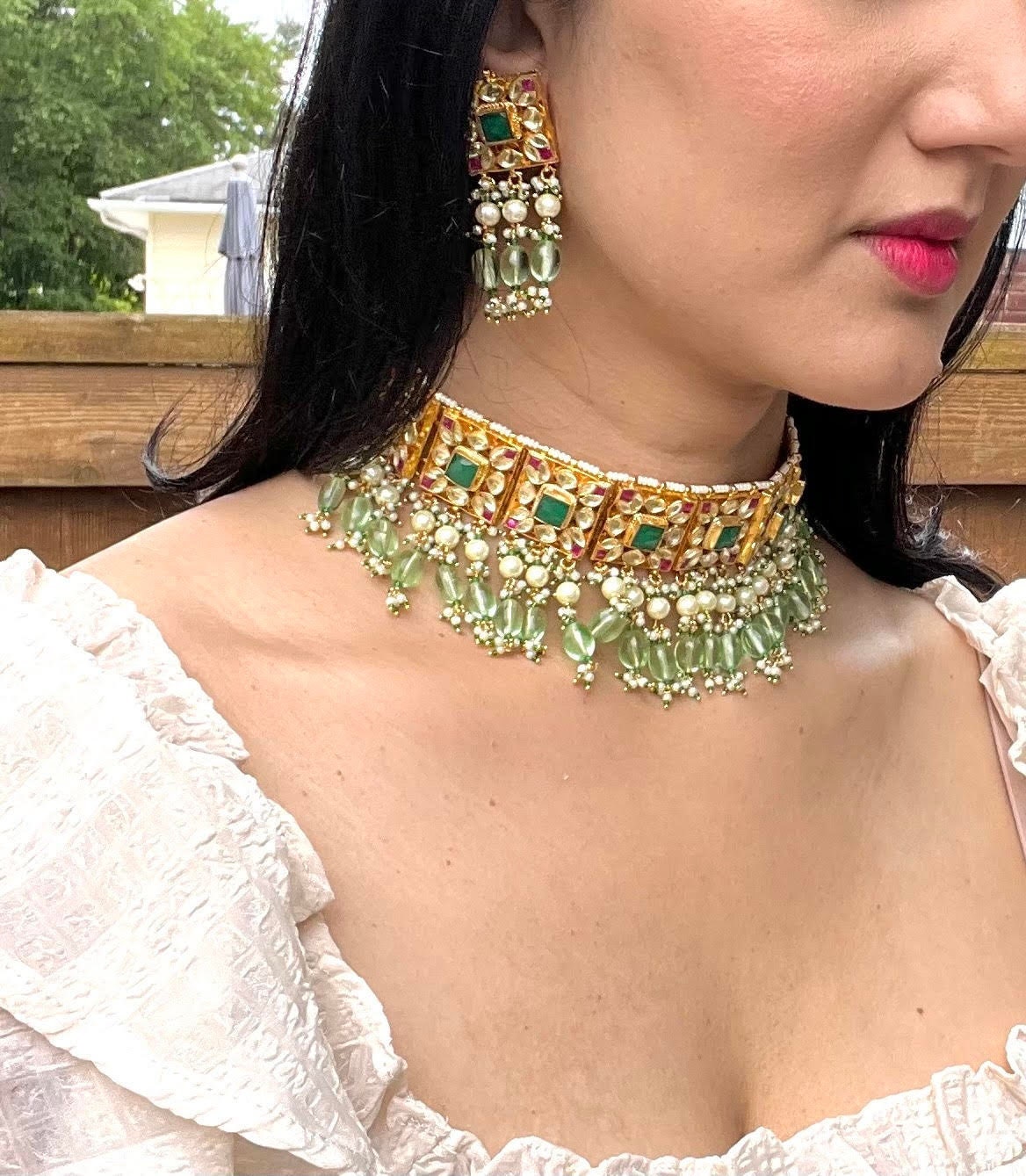 Antique Kundan Choker Necklace Jodha 