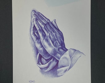 Praying Hands Original Drawing