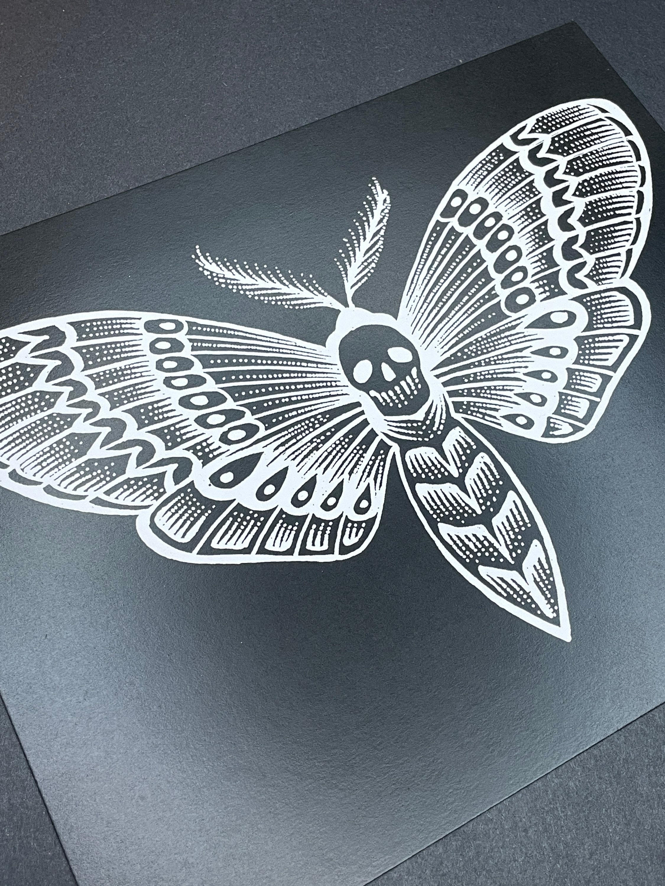 Deathshead Moth Art Print - Etsy