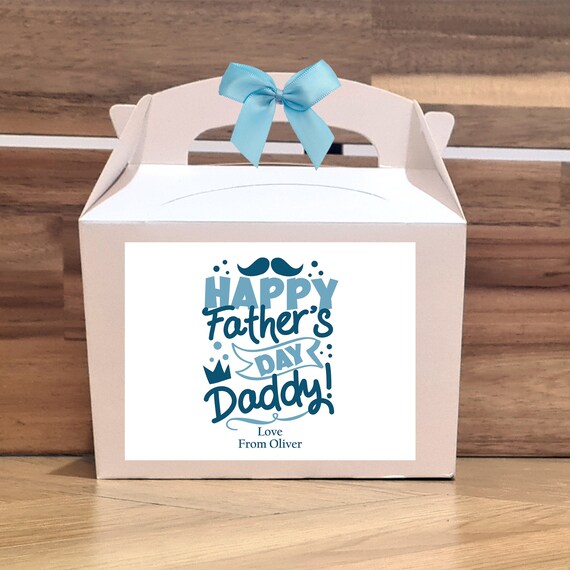 Personalised Fathers Day Treat Box Gift Bags Sweets Hamper Etsy