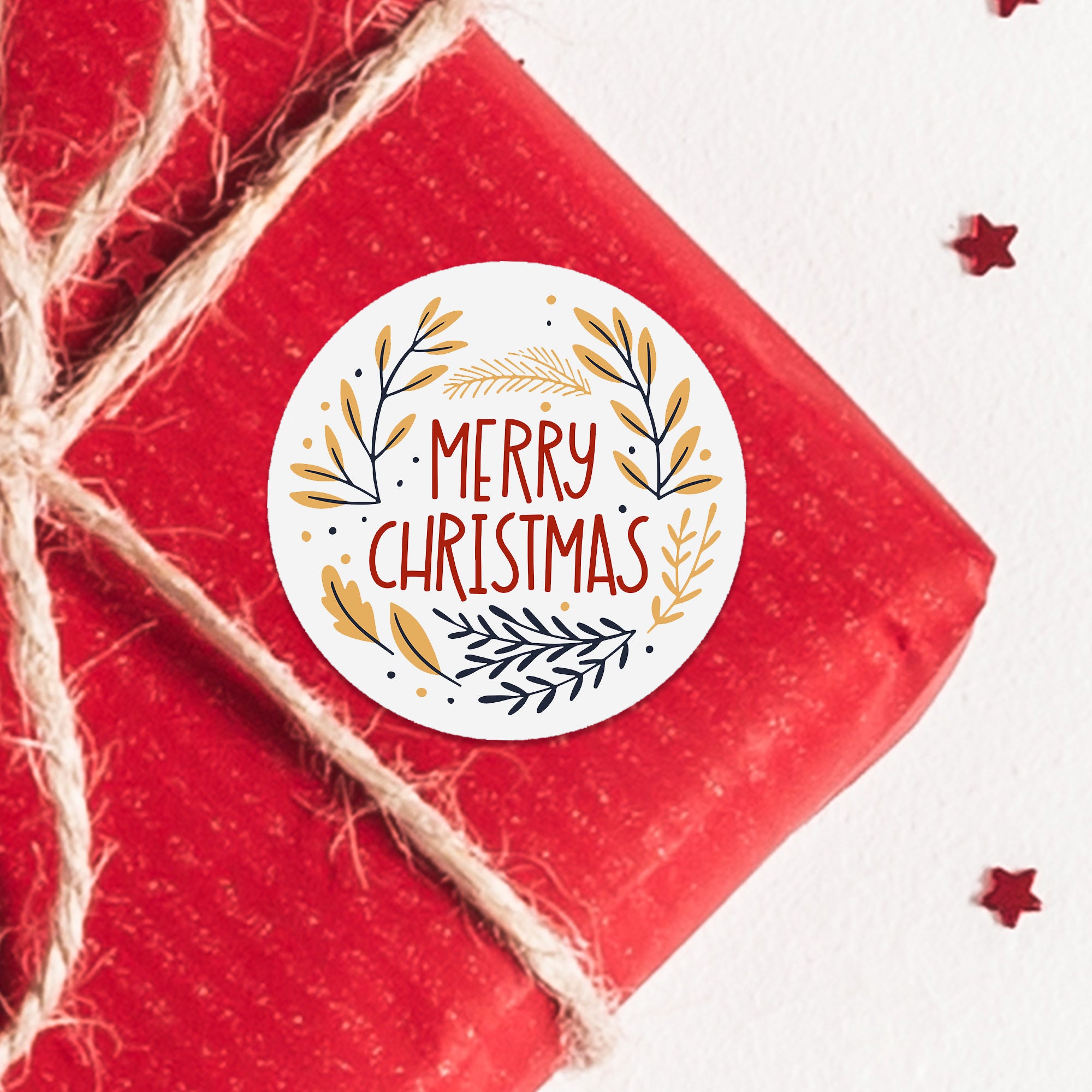 Christmas card seals labels