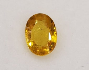 Natural Yellow sapphire. Real sapphire for jewelry designing! 1.14 carets 7.2X5.2mm