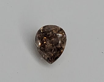 Natural champagne diamond for jewelry designing. Fancy diamond for jewelry making! 0.20 carets! 4.3X3.5mm