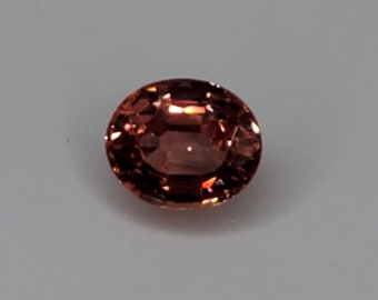 Padparasha Sapphire for birthstone jewelry designing!  0.77 carets! 6X5mm
