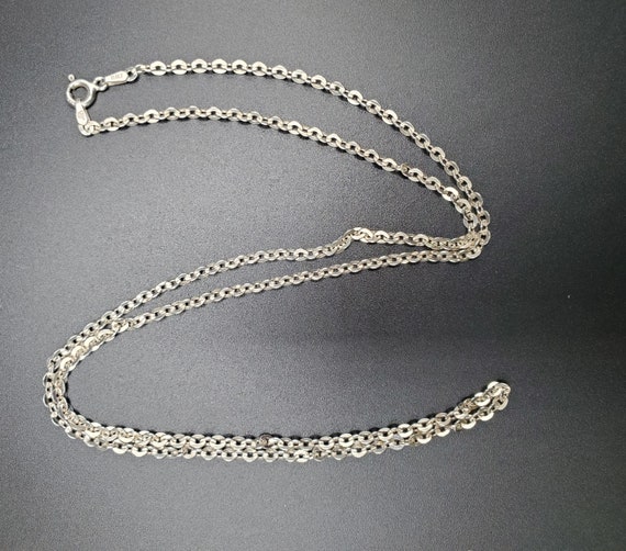 Silver stacking necklace. Fine silver chain. 24 i… - image 1