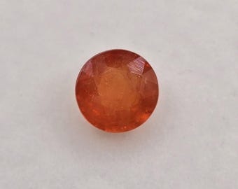 Orange sapphire for birthstone jewelry designing! loose orange sapphire 1.25 carets! 6mm