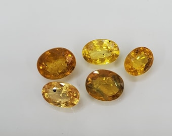 Natural Yellow sapphire lot for jewelry designing. Yellow sapphire loose! 3.50 caret lot
