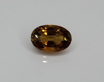 Golden Imperial Topaz for jewelry designing. Precious topaz! 1.59 carets! 9.3X6.3X3.4mm