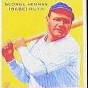 2 card lot 1933 Babe Ruth reprint mint 2 card lot