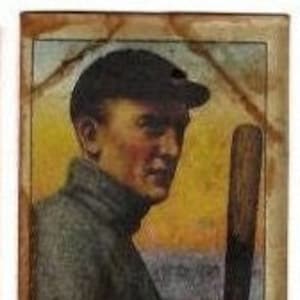 vecchia carta tabacco baseball Ty Cobb del 1909. Carta tabacco retro estremamente rara. Colori invecchiati superbi!!!