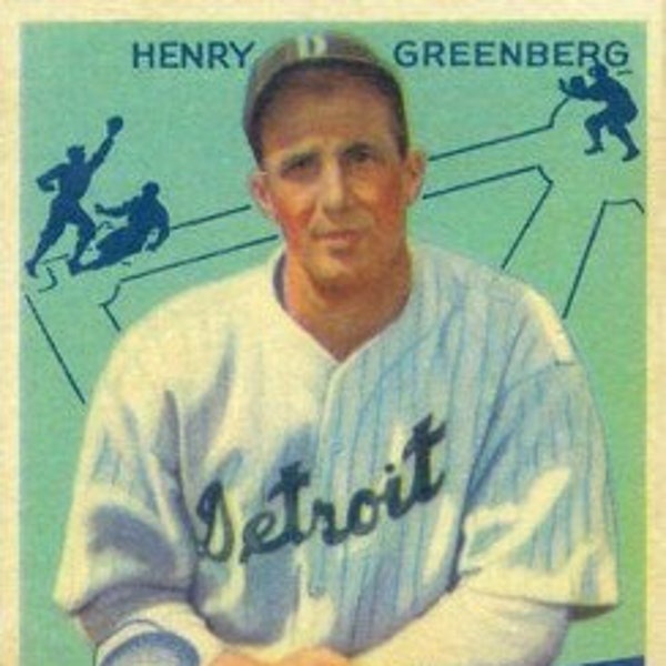 2 card rare 1934 Hank Greenberg #62 reprint mint