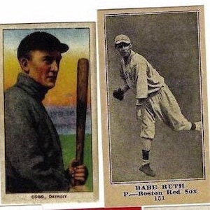 2 card lot Babe Ruth rare rookie reprint mint 2 card lot