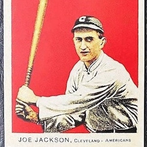 2 card lot shoeless Joe Jackson reprint mint Joe Jackson 2 cards