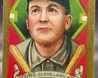 2 Karten Lot TC - 1911 Sweet Caporal CY YOUNG T205 Gold Border Reprint mint
