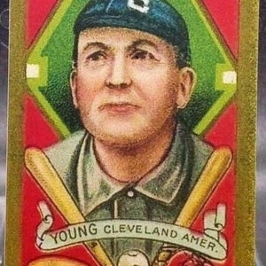 2 card lot TC - 1911 Sweet Caporal CY YOUNG T205 Gold Border Reprint mint