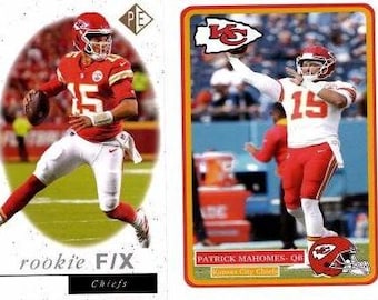 2 card lot rookie gold Patrick Mahomes custom limited edition 2 card lot