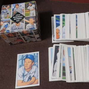 Conjunto completo raro 1952 Bowman Baseball Complete Reprint Factory Set (252) Cards em perfeito estado