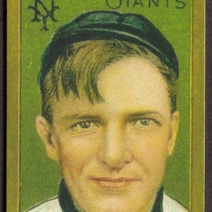 Lotto di 2 carte CHRISTY MATHEWSON ristampa nuova di zecca #133 bordo oro Giants Sovereign retro 1911 T205