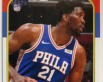 Lote de 2 tarjetas de Joel Embiid, estilo ACEO, 1986, personalizadas, para novatos, Mint Philadelphia 76ers