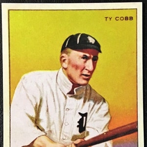 2 carte 1912 T227 Serie dei Campioni Ty Cobb Onesto taglio lungo retro