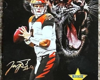 2 kaarten kavel 2020 Joe Burrow Cincinnati Bengals Limited Edition #9 PROMO Rc Rookie mint 2 kaarten facsimile handtekening 1000 gemaakt