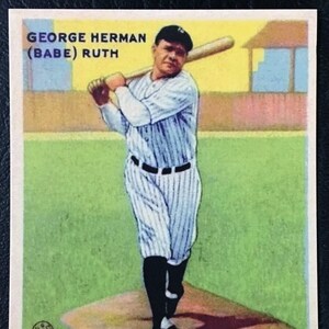 2 Karten Lot 1933 Goudey #144 Babe Ruth Reprint New York Yankees