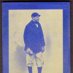 Lote de 2 tarjetas de Baltimore News de 1914, reimpresión de Babe Ruth Rookie, azul menta, Yankees de Nueva York, Orioles