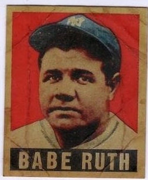 Old Aged BABE RUTH 3 Yankees 1949 Leaf the Bambino Aged Rp - Etsy