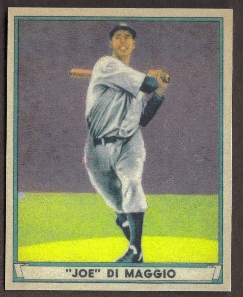 2 card lot 1941 reprint mint Play Ball Joe Dimaggio baseball card # 71 rookie