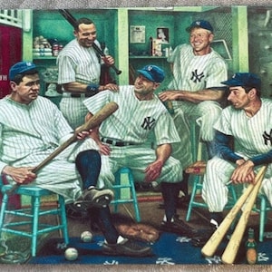 3 carte Edizione limitata personalizzata Mickey Mantle Babe Ruth Joe DiMaggio Derek Jeter Lou Gehrig Autografi facsimile New York Yankee 3 carte