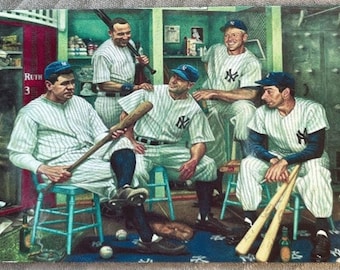 Lotto di 2 carte in edizione limitata Mickey Mantle Babe Ruth Joe DiMaggio Derek Jeter Lou Gehrig Autografi facsimile New York Yankees Wow, assolutamente da avere!