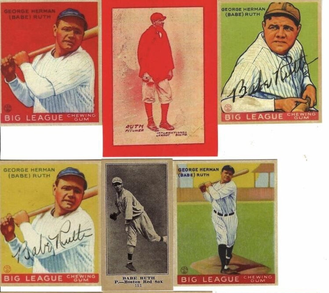 6 Card Lot Babe Ruth Rookie Reprint Mint 6 Card Lot Etsy